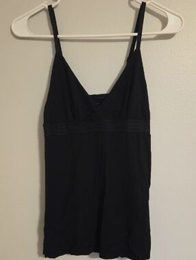 Gapbody Black V-Neck Slip Chemise - Women Intimates & Sleepwear